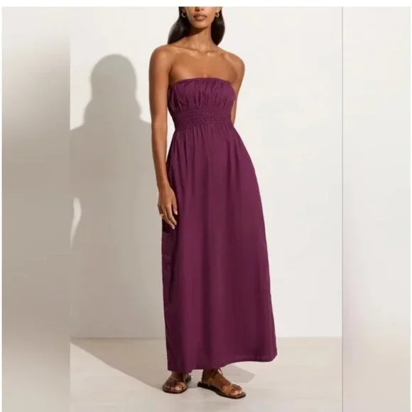 Faithfull the Brand | Dresses | Faithful The Brand Le Bon Midi Dress  Strapless Cotton Dress Faithful The Brand | Poshmark